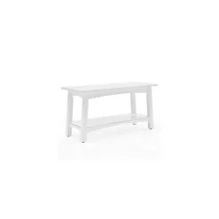 Willis White Wooden Lower Shelf Bench