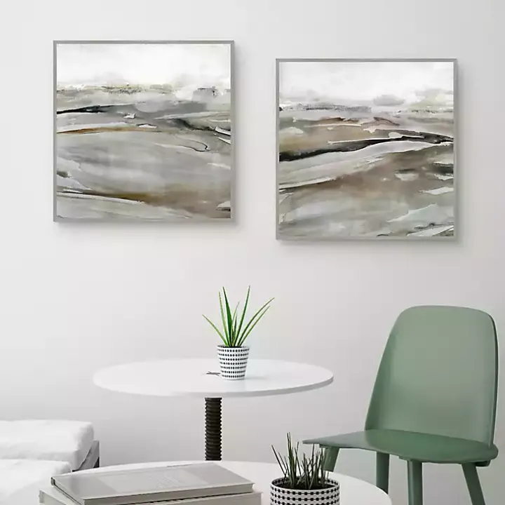 Windblown Sands Framed Canvas Art Prints, Set of 2