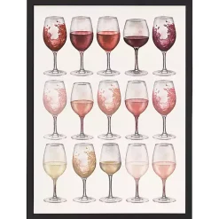 Wine Glasses Framed Art Print