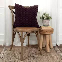 Wine Heavily Textured Pillow