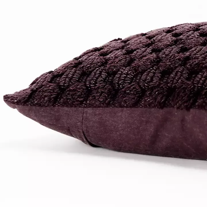 Wine Heavily Textured Pillow