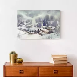 Winter Abstract Landscape Canvas Art Print