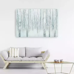 Winter Blue Birch Canvas Art Print, 60x40 in.