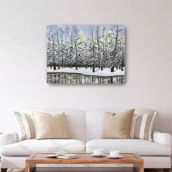 Winter Forest Landscape Canvas Art Print