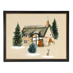 Winter Home Scene II Framed Art Print
