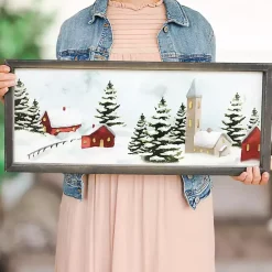 Winter Houses Framed Art Print