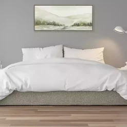 Winter Mountain Landscape Framed Canvas Art Print