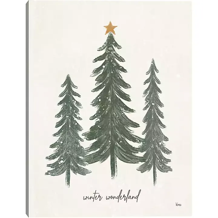Winter Wonderland Christmas Trees Wall Art Print