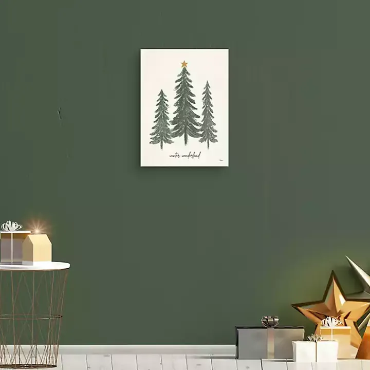 Winter Wonderland Christmas Trees Wall Art Print