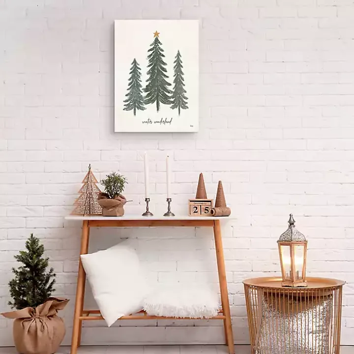 Winter Wonderland Christmas Trees Wall Art Print
