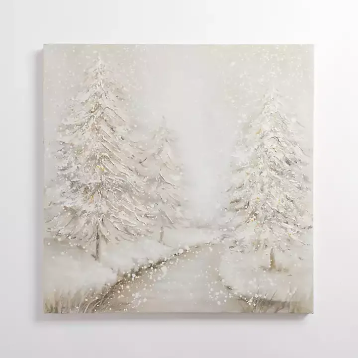 Winter Wonderland Forest Canvas Art Print