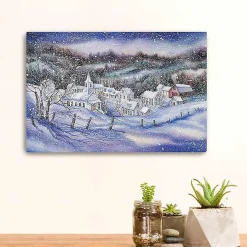 Winter Wonderland Village Canvas Art Print