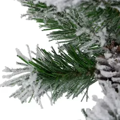 Wintergreen Flocked Pinecone Garland, 108 in.