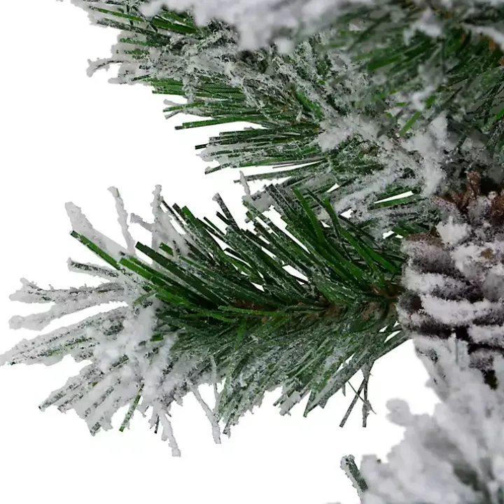 Wintergreen Flocked Pinecone Garland, 108 in.