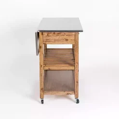 Wire Brush Sonoma Drop Leaf Kitchen Island