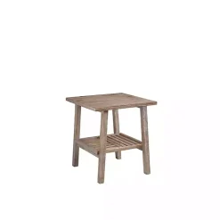 Wire Brushed Natural Accent Table