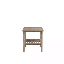 Wire Brushed Natural Accent Table