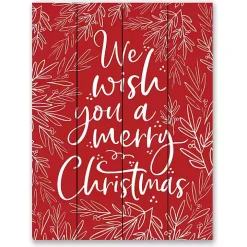 Wish You a Merry Christmas Wood Pallet Wall Plaque
