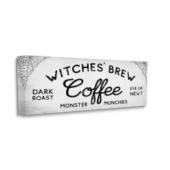 Witches Brew Coffee Halloween Canvas Art Print