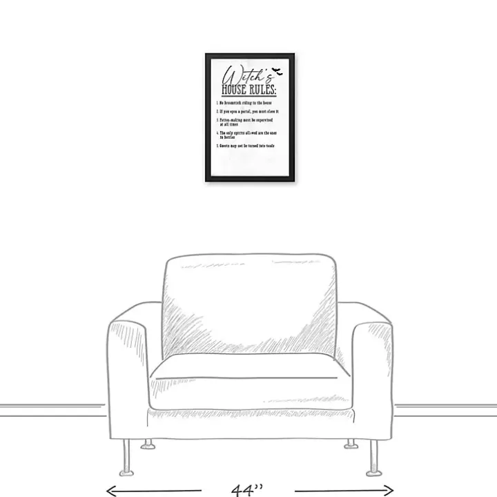 Witch's House Rules Halloween Wall Plaque