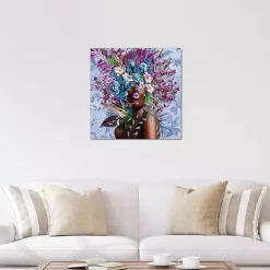 Woman in Bloom Purplicious Giclee Canvas Art Print