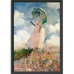 Woman with a Parasol Framed Canvas Art Print