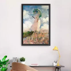 Woman with a Parasol Framed Canvas Art Print