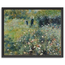 Woman with Parasol Garden Canvas Print, 22x18 in.