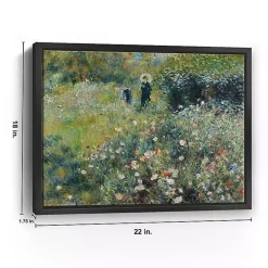 Woman with Parasol Garden Canvas Print, 22x18 in.