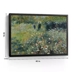 Woman with Parasol Garden Canvas Print, 42x32 in.