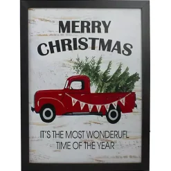Wonderful Christmas Tree Truck Christmas Wall Art