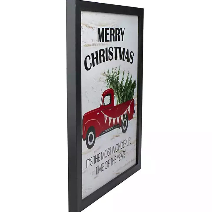 Wonderful Christmas Tree Truck Christmas Wall Art
