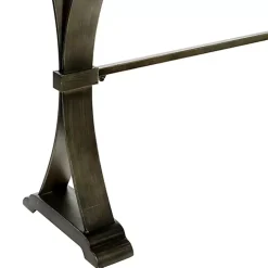 Wood & Metal Trestle Base Console Table