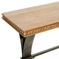 Wood & Metal Trestle Base Console Table