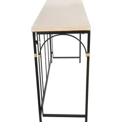 Wood and Metal Arches Console Table