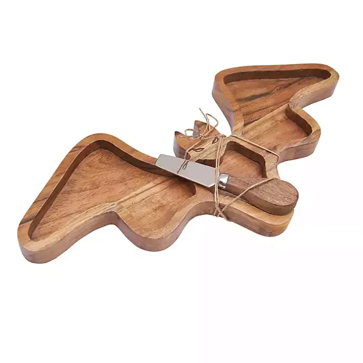 Wood Bat Serving Board with Spreader