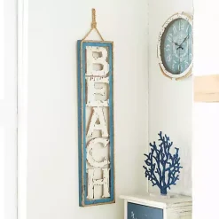 Wood Cut-Out Beach Hanging Wall Plaque