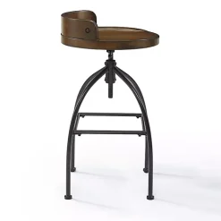 Wood Edgar Industrial Adjustable Stool