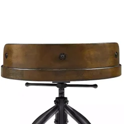 Wood Edgar Industrial Adjustable Stool