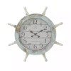 Wood Ship Wheel Wall Clock