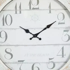 Wood Ship Wheel Wall Clock