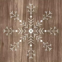 Wood Snowflake I Canvas Art Print
