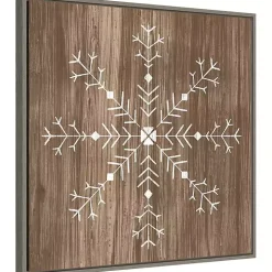 Wood Snowflake I Canvas Art Print
