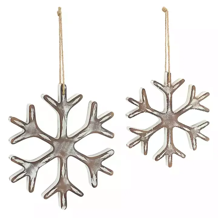 Wood Snowflake 12-pc. Christmas Ornament Set