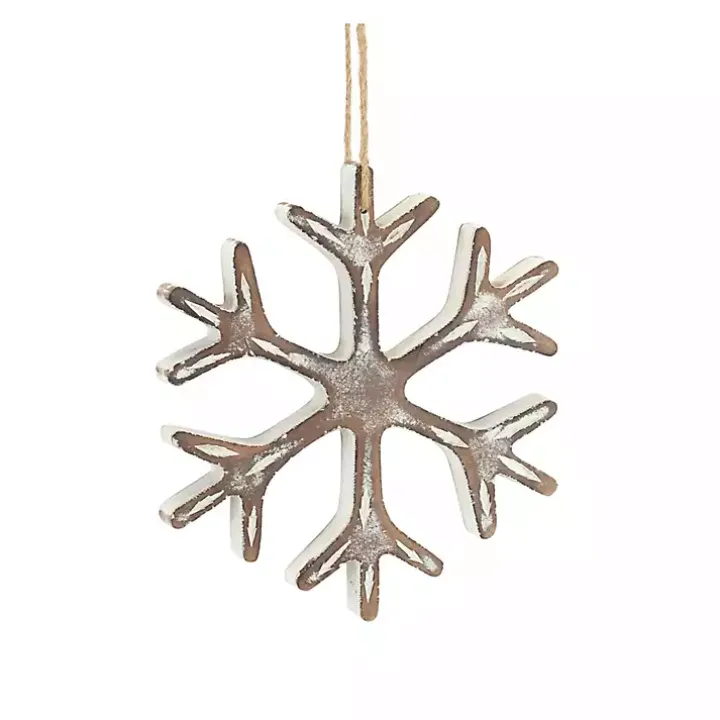 Wood Snowflake 12-pc. Christmas Ornament Set