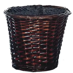 Wood Trunk Ficus Bush in Rattan Basket