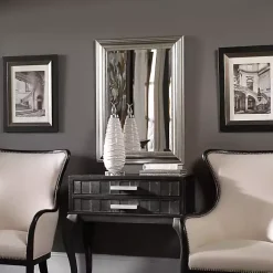 Wooden Silver Leaf Mirror