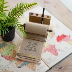 Wooden Tabletop Note Roll