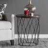 Wooden Top Geometric Chadwick Accent Table
