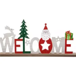 Wooden Welcome Christmas Tabletop Sign